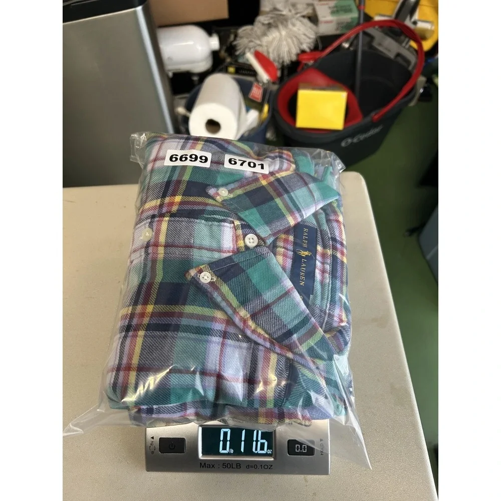 Polo Ralph Lauren Colorful Long‎ Sleeve Button Down Shirt Plaid Pony Mens Small